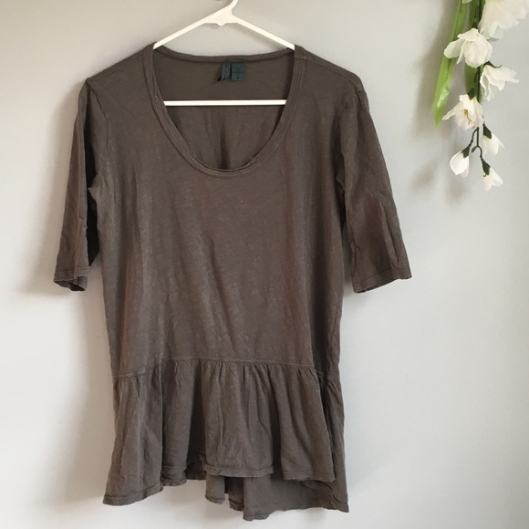 Anthropologie Tops - Anthropologie Left Of Center Ruffle Tunic Tee